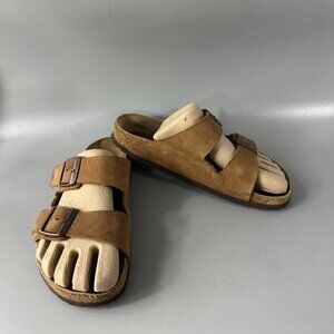 Birkenstock Arizona Soft Footbed Oiled BrownLeather Sandals, Size 40